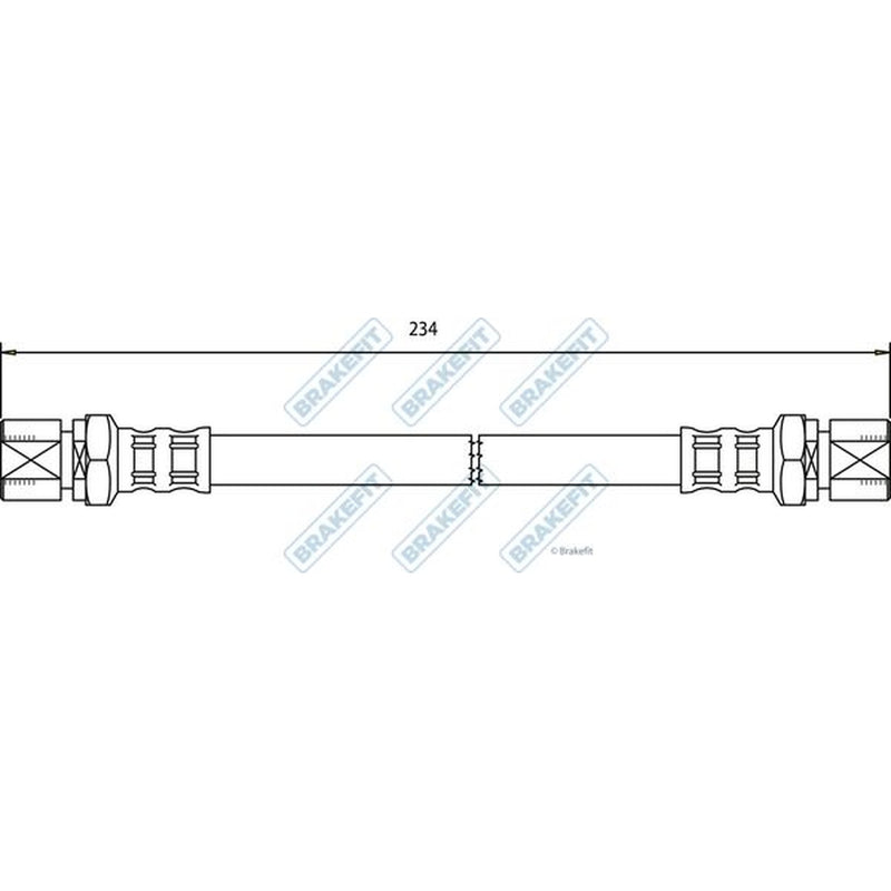 Apec Brake Hydraulic Hose Line Rear fits Bedford Astra Van Estate 1984-1991