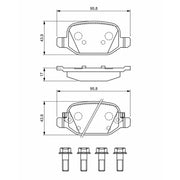 Bosch Front & Rear Pads fits Fiat 500L 2012-2018 0.9 1.3 1.4 1.6