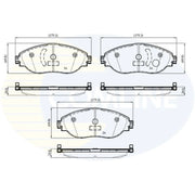 Comline Front Brake Discs & Pads fits VW Golf VIII 2019-2020 1.0 1.4 1.5 2.0
