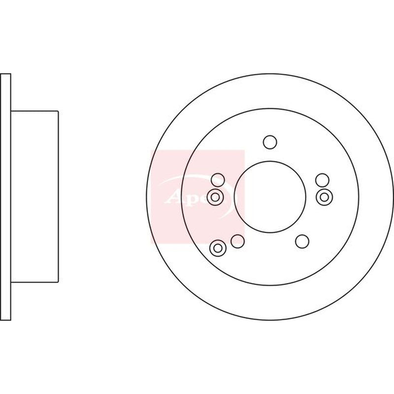 Apec Front & Rear Brake Discs & Pads fits Hyundai Tucson 2007-2012 2.0