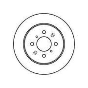 Abtex 2 x Solid Rear Brake Discs BD1110S-x2