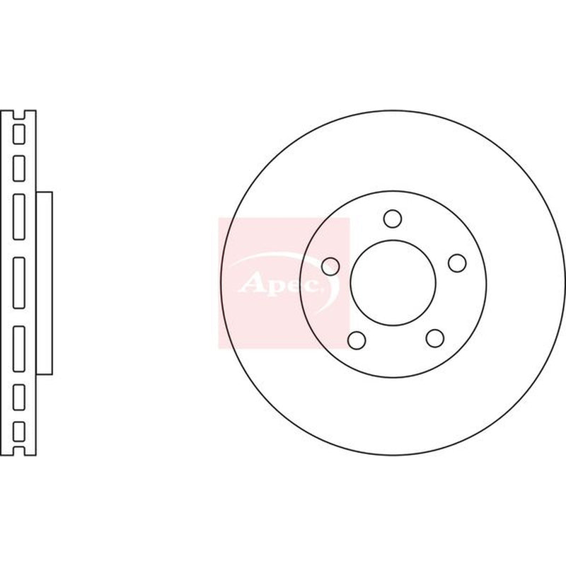 Apec Front Vented & Rear Vented Brake Discs & Pads fits Nissan Tiida 2013 on 1.6