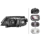 Hella Headlight Headlamp H7/H7 Right fits BMW 3 1998-2005