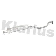 Klarius Box With Centre Pipe Centre fits Opel Zafira A 1999-2005 1.6 1.8