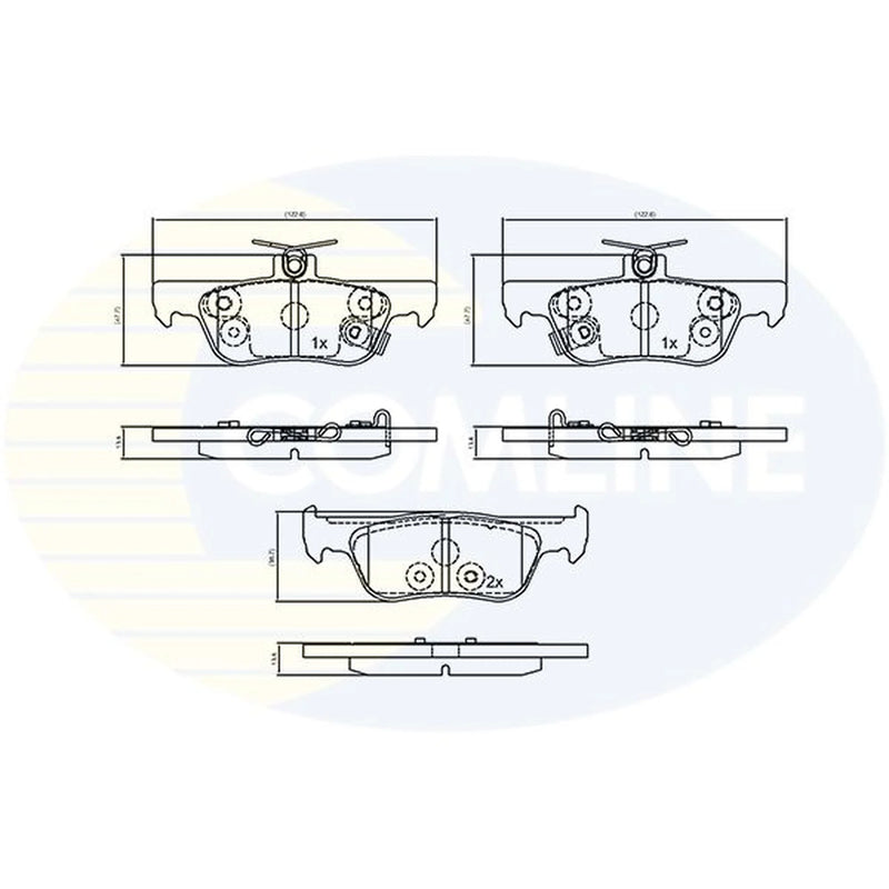 Comline Rear Brake Solid Discs & Pads fits Honda Jazz V 2020 on 1.5