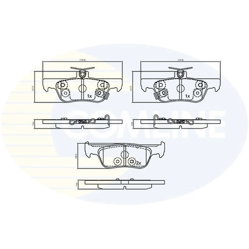 Comline Rear Brake Solid Discs & Pads fits Honda Jazz V 2020 on 1.5