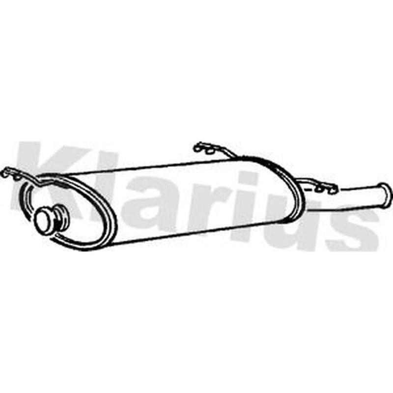 Klarius Box With Tail Pipe Rear fits Citroën Xsara 1997-2005 1.4 1.6