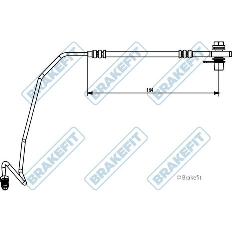 Apec Brake Hydraulic Hose Line Rear Left fits Audi A6 C5 1997-2005