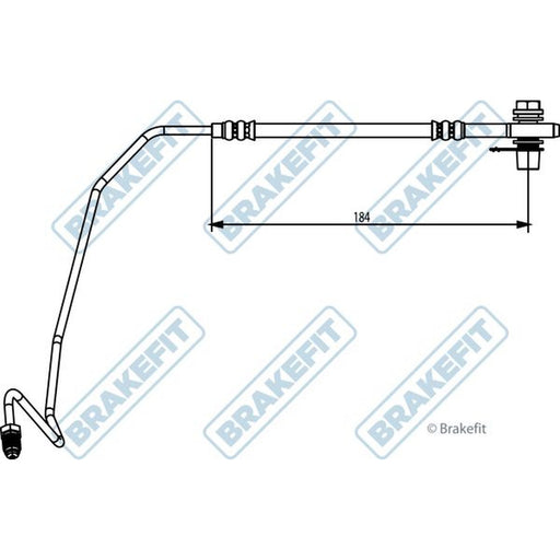 Apec Brake Hydraulic Hose Line Rear Left fits Audi A6 C5 1997-2005