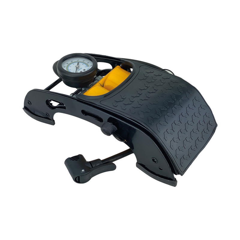 AA Double Barrel Cylinder Tyre Foot Pump Air Inflator Car Van Bicycle Bike AA - Dynamic Drive