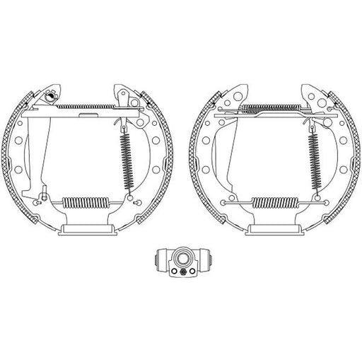 Mintex Brake Shoe Set Axle Kit fits Audi 80 B3 1986-1991 1.6