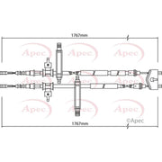 Apec Handbrake Cable Right Rear CAB1144