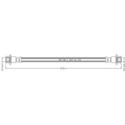 Juratek Brake Hydraulic Hose Line Rear fits Nissan Micra II 1992-2003