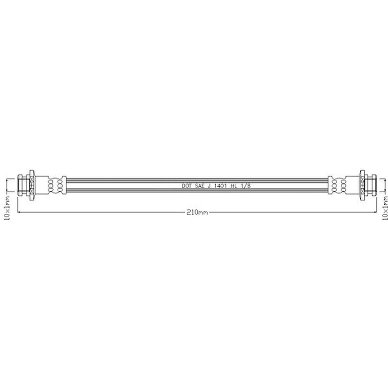 Juratek Brake Hydraulic Hose Line inner JBH1045