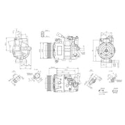 Hella Air Conditioning Compressor fits VW California T5 Camper 2009-2015 2.0