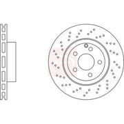 Apec 2 x Perforated/Vented Brake Discs fits Mercedes-Benz Sl 2003-2012 230.467