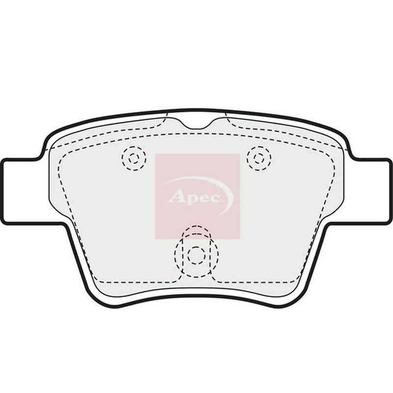 Apec Rear Brake Pad Set fits Citroën C4 2004-2011 1.4 1.6 2.0