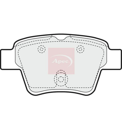 Apec Rear Brake Pad Set fits Citroën C4 2004-2011 1.4 1.6 2.0