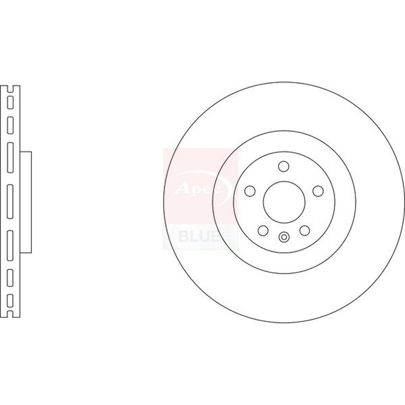 Apec 2 x Vented Brake Discs fits Volvo XC90 II 2015-2022