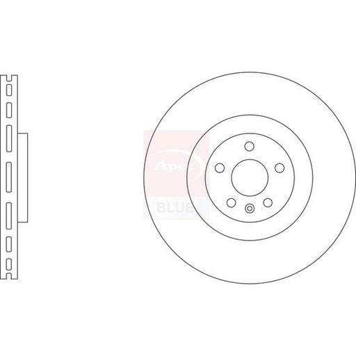 Apec 2 x Vented Brake Discs fits Volvo XC90 II 2015-2022