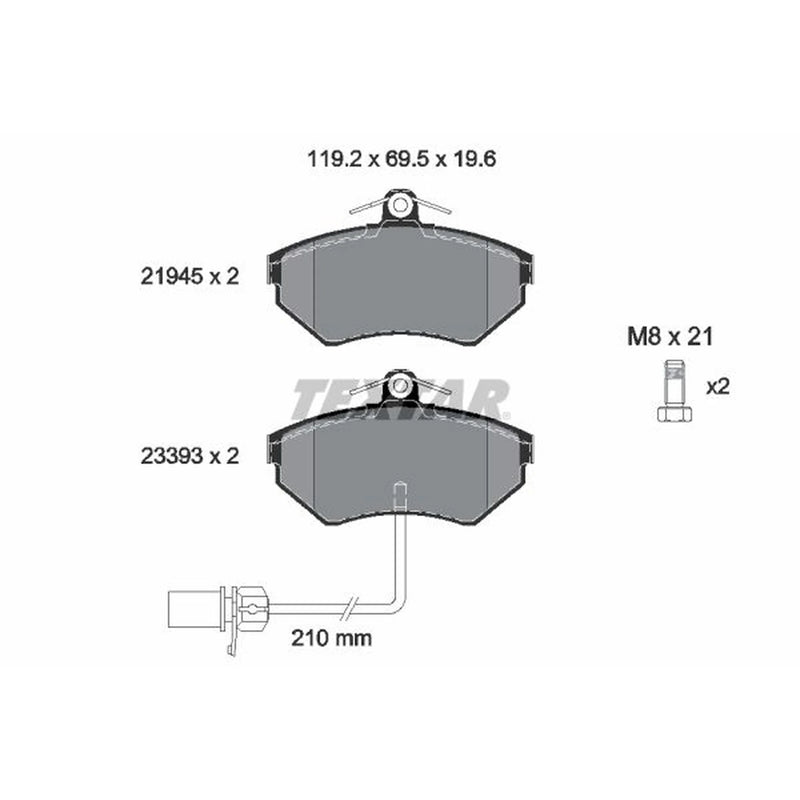 Textar Front Brake Pad Set 2194504