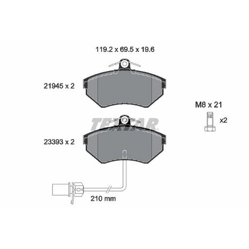 Textar Front Brake Pad Set 2194504