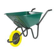 Walsall 120L Green Monarch Polypropylene Wheelbarrow - Puncture Proof
