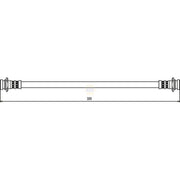 NAPA Brake Hydraulic Hose Line Rear fits Opel Agila A 2000-2007 1.0 1.2
