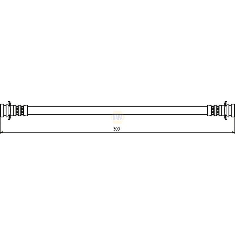 NAPA Brake Hydraulic Hose Line Rear fits Opel Agila A 2000-2007 1.0 1.2