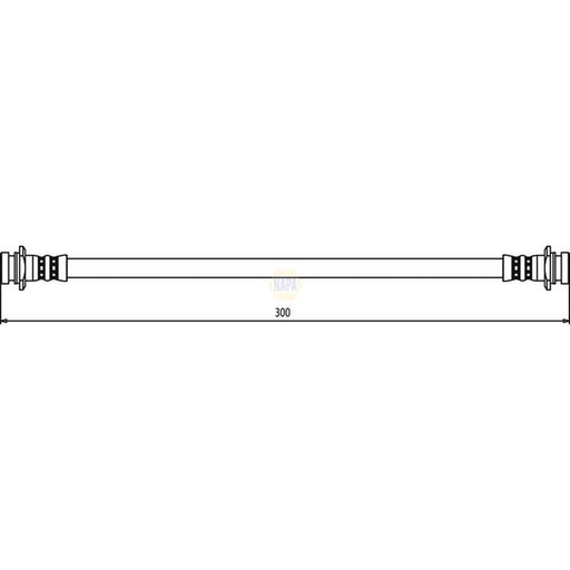 NAPA Brake Hydraulic Hose Line Rear fits Opel Agila A 2000-2007 1.0 1.2