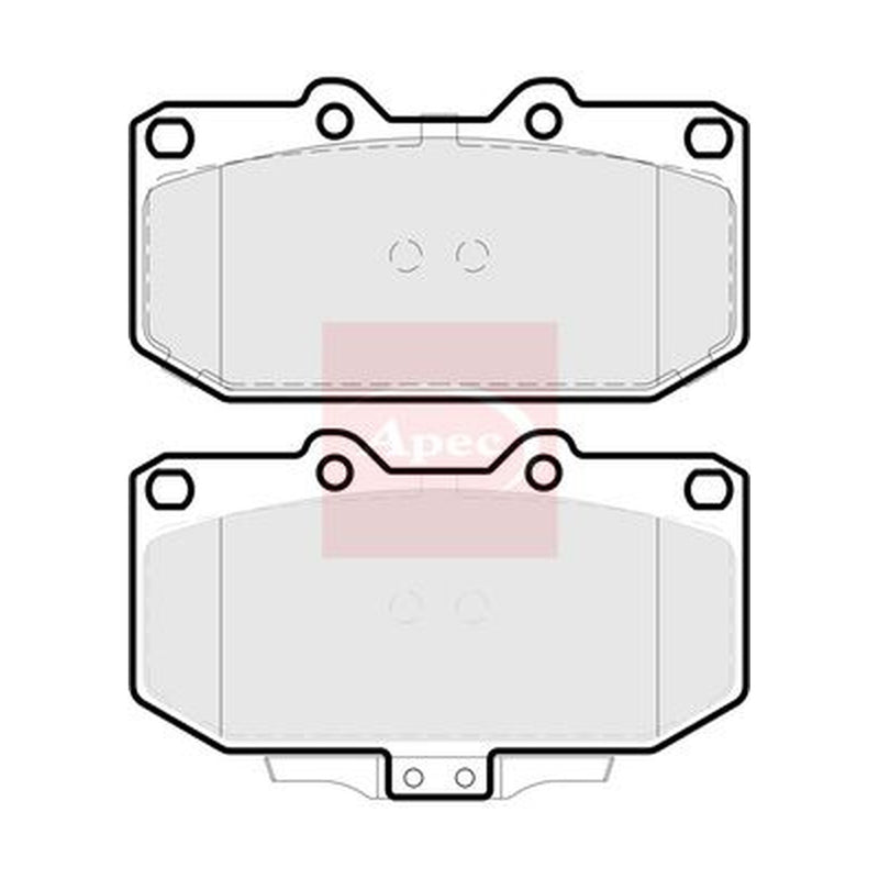 Apec Front Brake Pad Set fits Toyota Yaris/Vitz 2017-2020 1.8