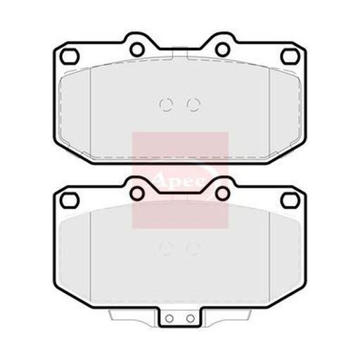Apec Front Brake Pad Set fits Toyota Yaris/Vitz 2017-2020 1.8