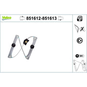 Valeo Electric Window Regulator Lifter Left Front 851612