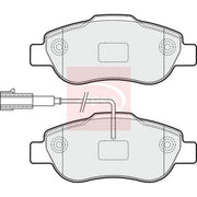 Apec Front Brake Pad Set fits Fiat 500 2007 on 1.3