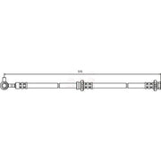 Apec Brake Hydraulic Hose Line Front Left fits Nissan X-Trail I 2001-2013