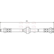 Apec Brake Hydraulic Hose Line Front fits Citroën Visa 1978-1991 0.6 1.0
