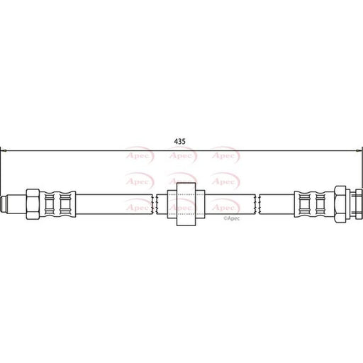 Apec Brake Hydraulic Hose Line Front fits Citroën Visa 1978-1991 0.6 1.0