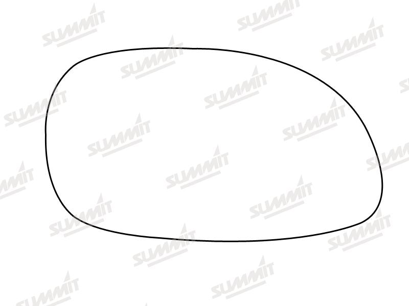 Summit Stick-On Standard Mirror Glass fits Honda Civic RHS Summit - Bars 4 Cars