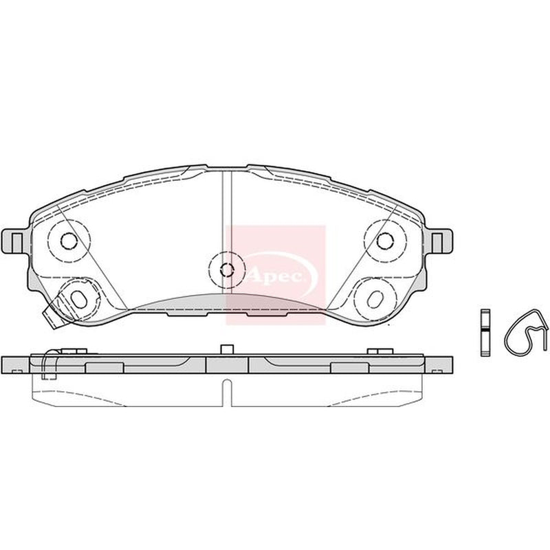 Apec Rear Brake Pad Set fits Ford Ranger 2011 on 2.5