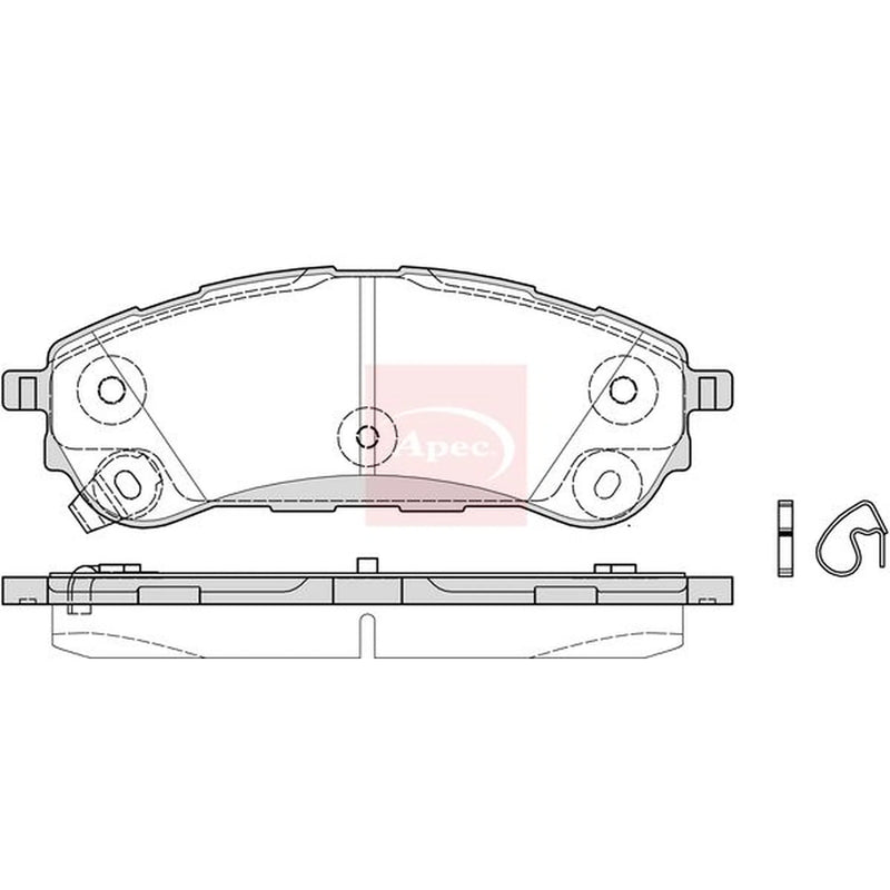 Apec Rear Brake Pad Set PAD2342