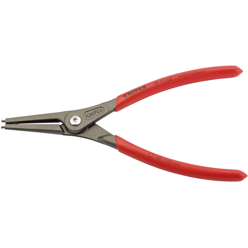 Draper Knipex 49 11 A3 225mm External Straight Tip Circlip Pliers, 40 - 100mm Ca Draper - Dynamic Drive
