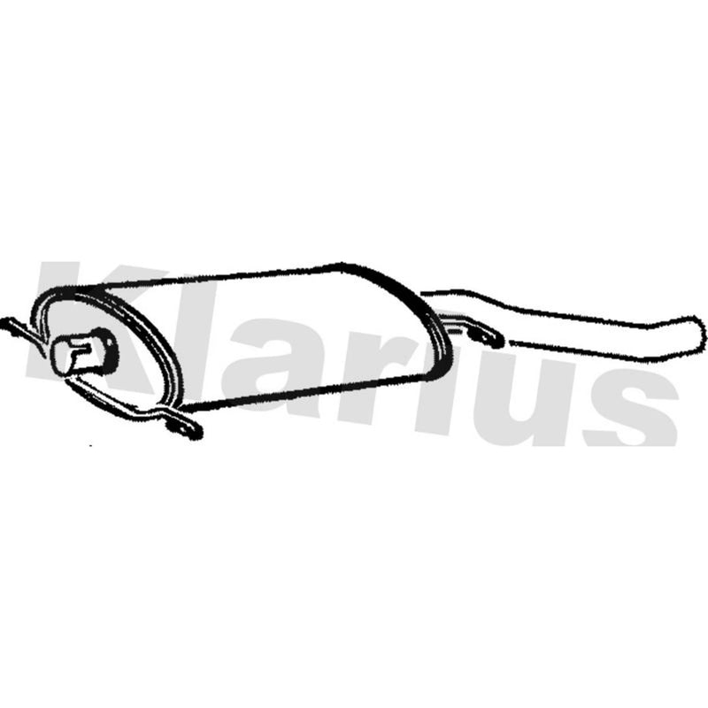 Klarius Box With Tail Pipe Rear fits VW Scirocco 1982-1989 1.8