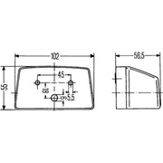 Hella Licence Plate Light / Lamp outer R10W