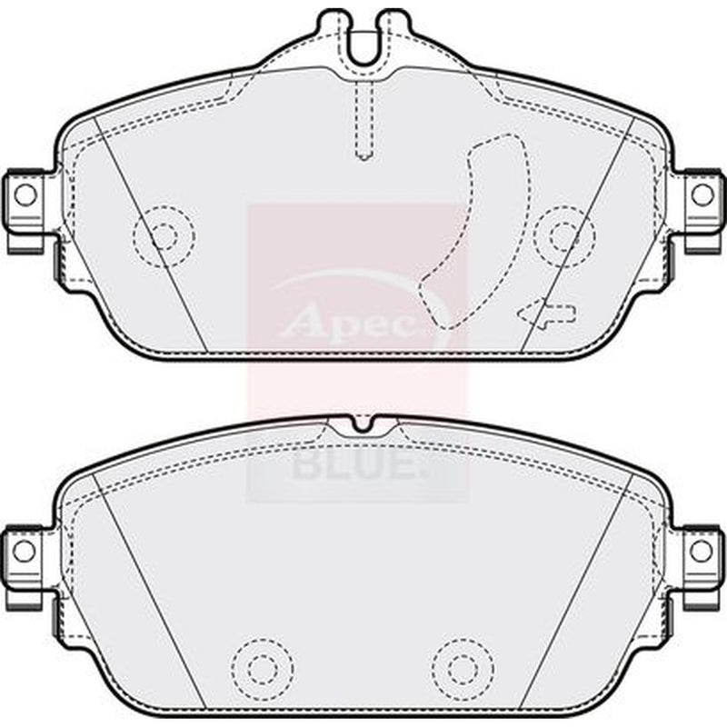 Apec Front Brake Pad Set fits Mercedes-Benz C-Class 2013-2023