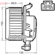 Denso Heater Blower Fan DEA50000