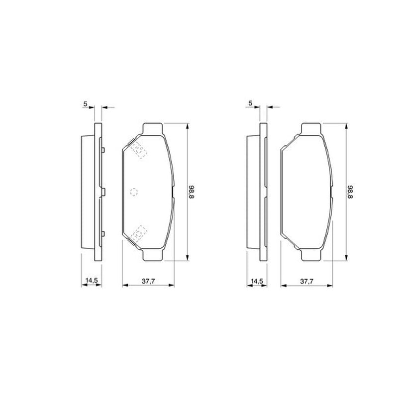 Bosch Front & Rear Pads fits Mitsubishi Carisma 1995-2006 1.8