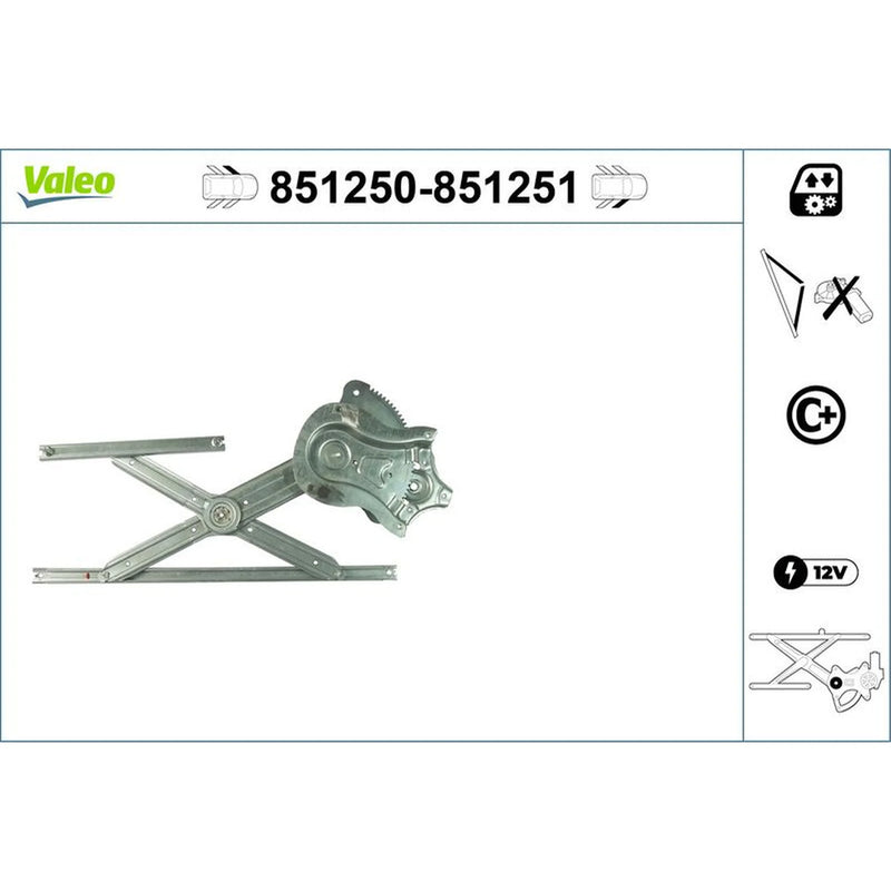 Valeo Electric Window Regulator Lifter Left Front 851250
