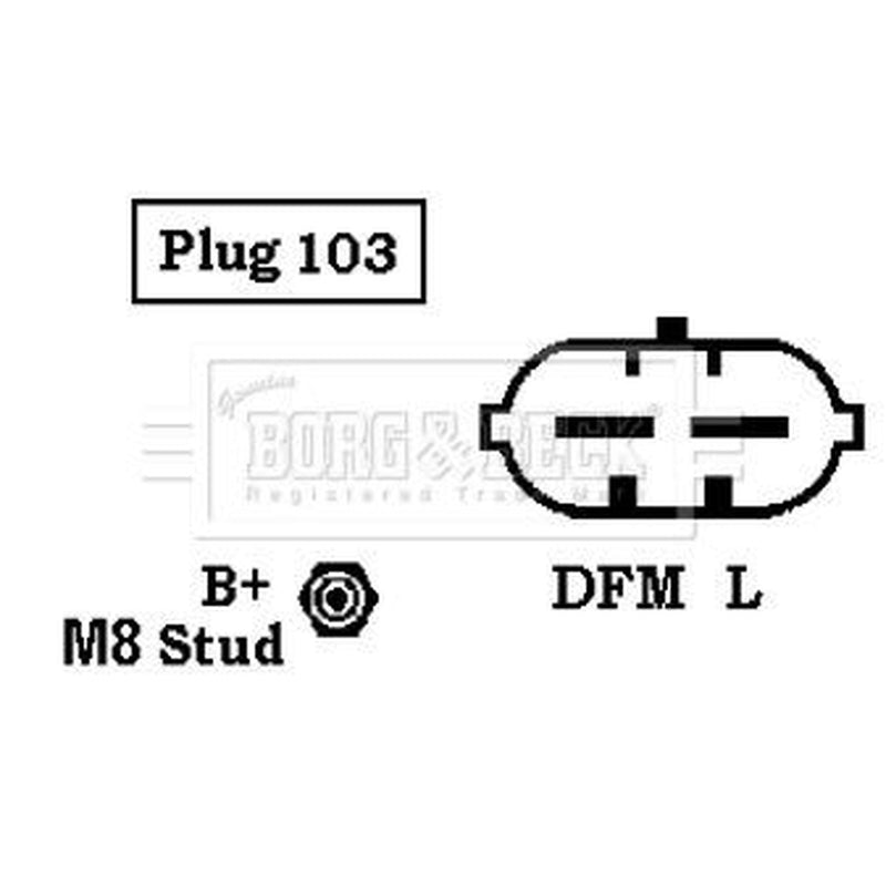 Borg & Beck Car Alternator 12V fits Opel Astra H 2004-2010 1.9