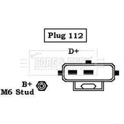 Borg & Beck Car Alternator 12V fits Ford Courier Box Body/Mpv 2000-2003 1.8