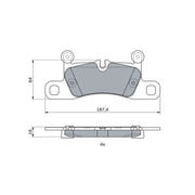Bosch Front & Rear Pads fits Porsche Boxster Spyder 2015-2016 3.8
